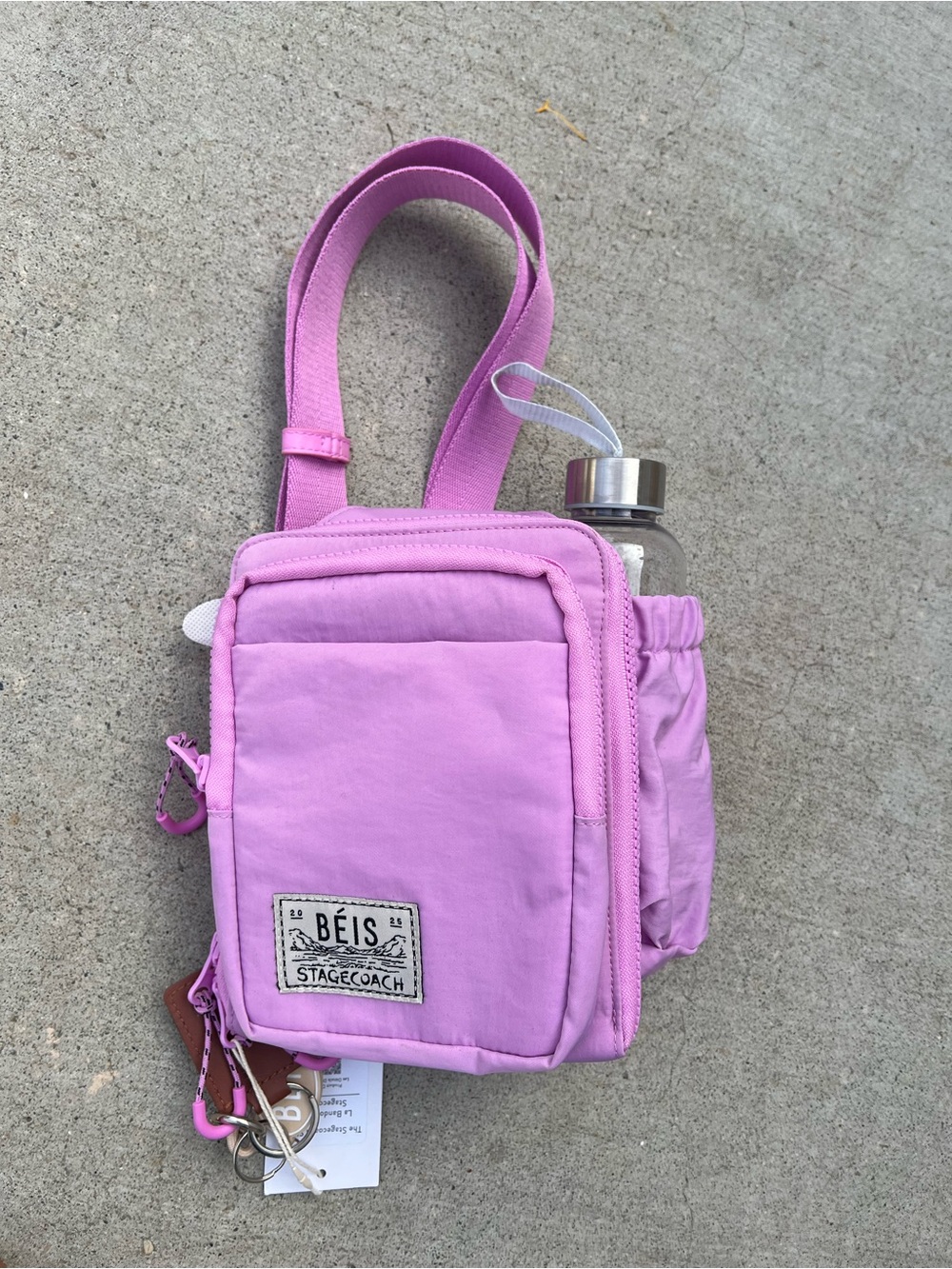 BEIS x Stagecoach Pink Mini Backpack Crossbody